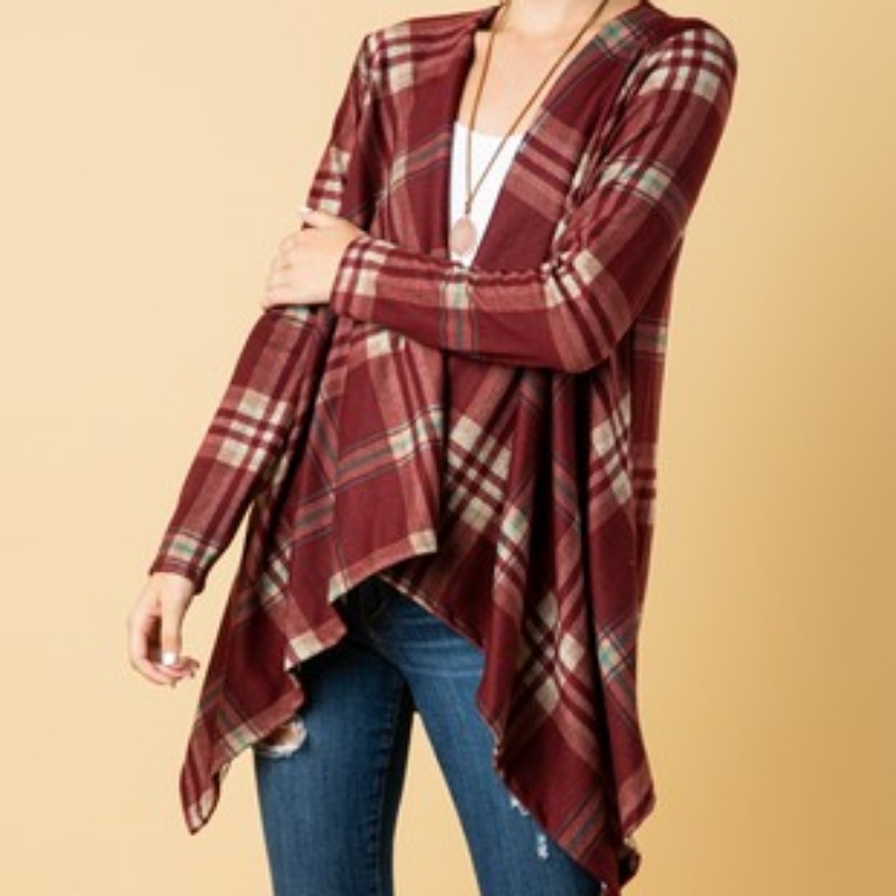 Plaid cardigan